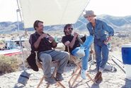 JP bts Sam, Steve and Laura Dern desert