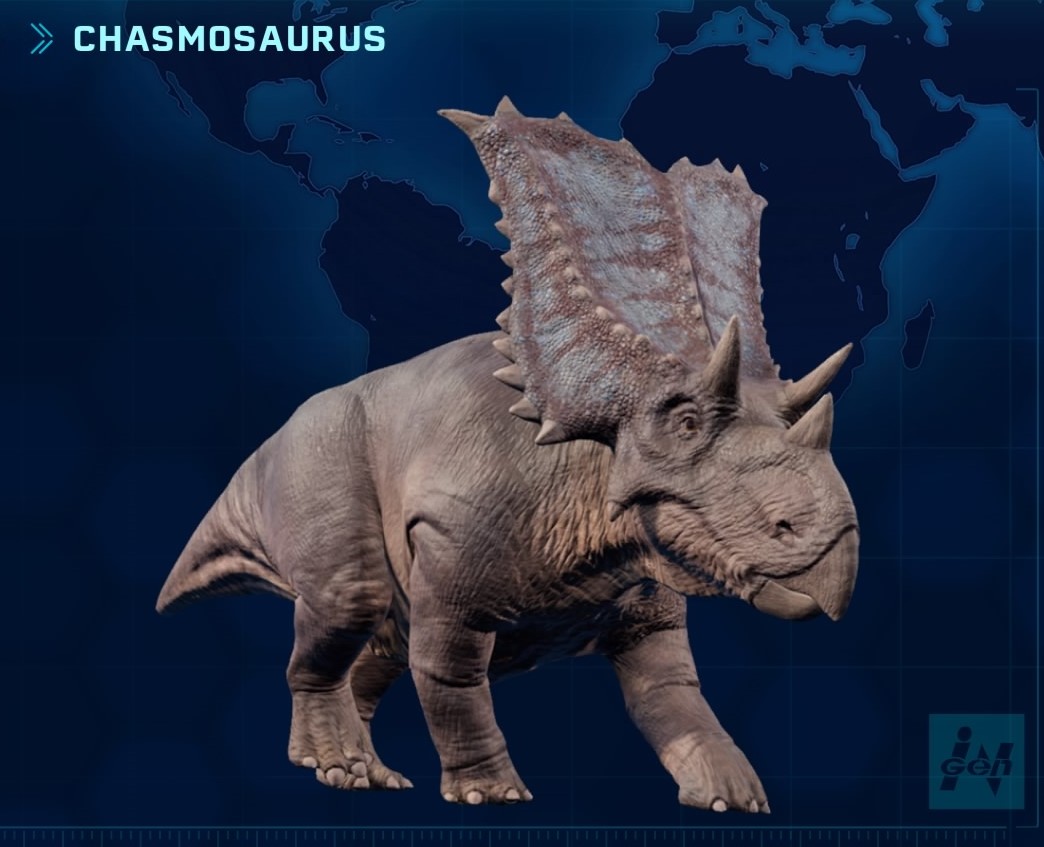 jurassic world evolution chasmosaurus