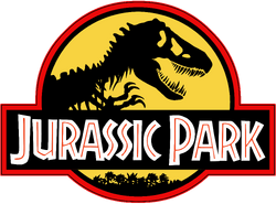 Jurassic Park Logo Black Yellow Red