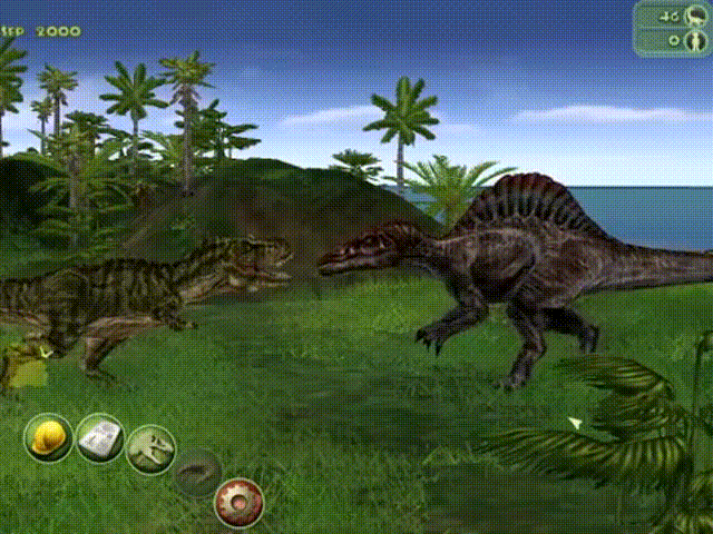 jurassic park operation genesis t rex vs spinosaurus