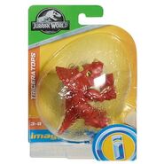 Trike mini-figura-7-cm-imaginext-jurassic-world-filhote-triceratops-vermelho-fisher-price-GFC63 Embalagem