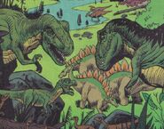 Tyrannosaurus rex family from Topps comics (Image courtesy of Jurassic Park Legacy)