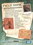 2001 Jurassic Park III 3-D 68 Muttaburrasaurus back