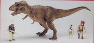 The prototype of the electronic T. rex from the Jurassic Park Series 1 toyline.