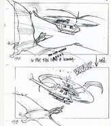 Geosternbergia attacks a helicopter on storyboard