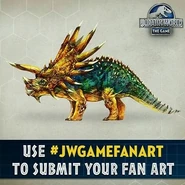 Концепт-арт трицератопса 40-го уровня