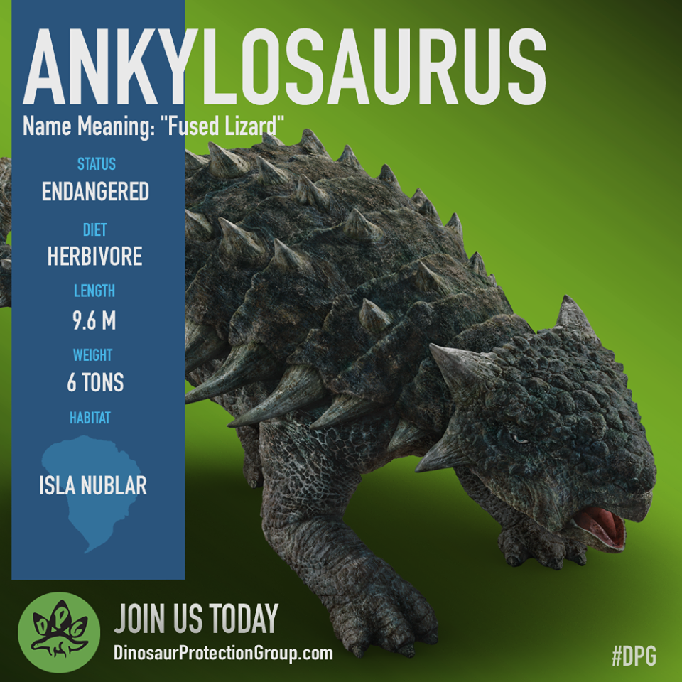 ankylosaurus jurassic world evolution