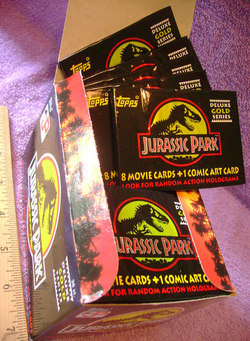 Jurassic Park Topps Movie Cards Stickers Holograms 36 Packs