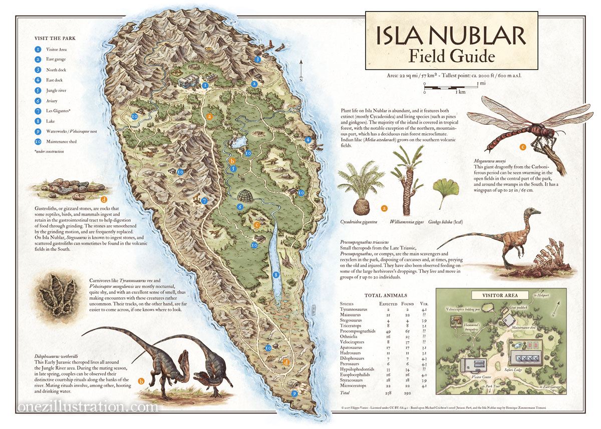 Most accurate novel-canon map I've ever seen : r/JurassicPark