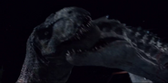 Indominus bites Rexy