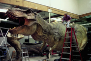 Jurassic Park III - T. rex animatronic BTS - 00001
