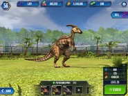 Parasaurolophus from Jurassic World: The Game (Level 20).