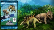 Pachyrhinosaurus and Kentrosaurus WWF Earth Pack Poster