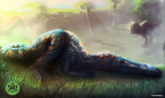 A Suchomimus with bumblefoot