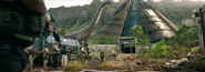 Franklin and Zia Looking at Brachiosaurus