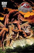 Cover with Carnosaurus and Mussaurus