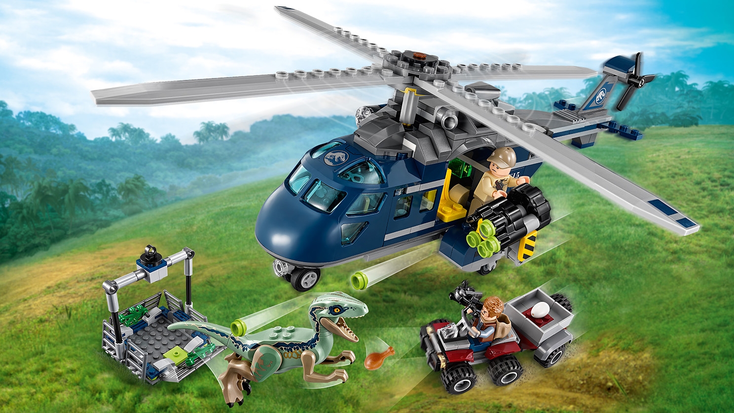 LEGO 75928 Blue s Helicopter Pursuit Jurassic Park Wiki Fandom