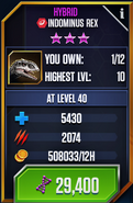 Indominus rex Max Stats