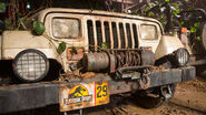 Old park's Jeep at the Visitor Center's garage