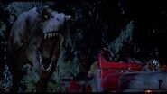 Tyrannosaurus chasing the Jeep