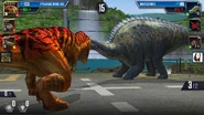 Level 30 Tyrannosaurus rex vs Level 15 Bonitasaura
