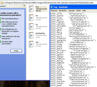 In-game file containing the dino names.