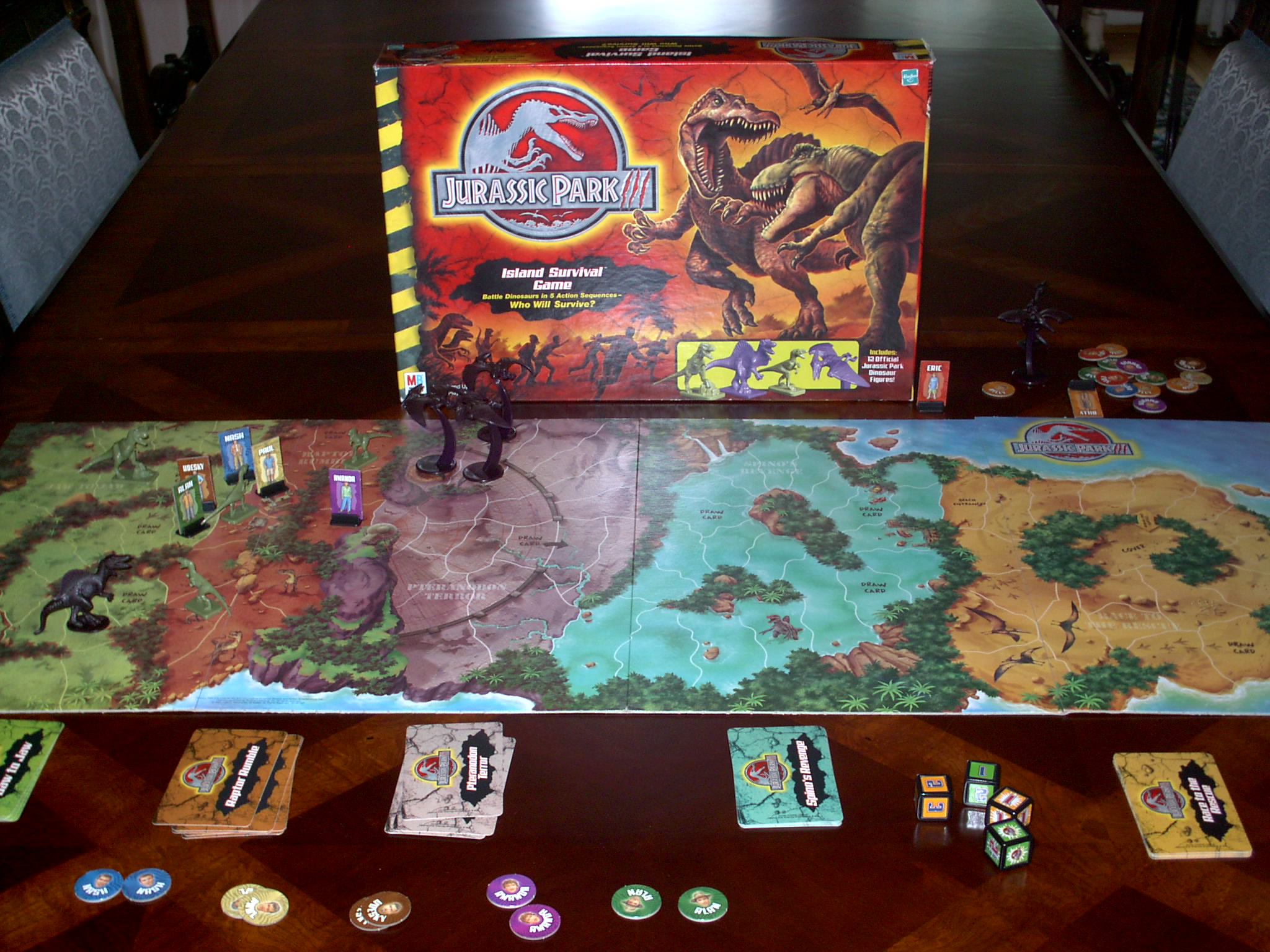 Jurassic Park III Island Survival Board Game Replacement Parts & Pieces 2001 