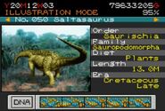 Saltasaurus from Jurassic Park III: Park Builder.