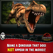 Name a dinosaur that does not appear in the movies