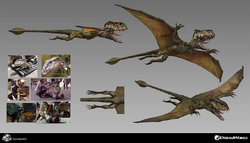 Concept art of the Pterodactyl attack on Main Street from