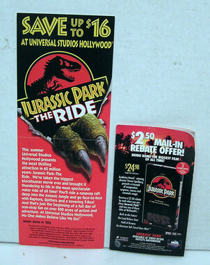 The Ride Promo Card & VHS Rebate Booklet