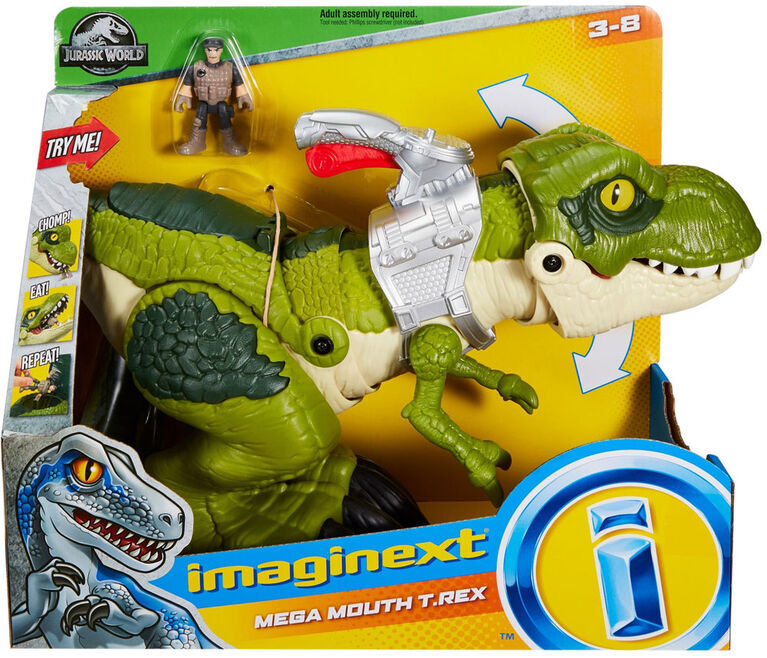 Imaginext jurassic world mega mouth online t rex