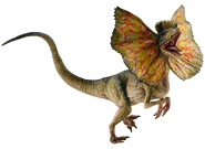 Dilophosaurus (frills opened) from Jurassic Park (1993)