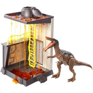 An exclusive Baryonyx in the "Lava Surge Playset"