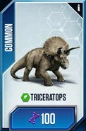 11535658 988664424499679 7514337131669321810 n.jpg (27 KB) Triceratops card in Jurassic World: The Game.
