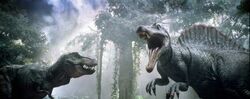 Spinosaurus Vs T Rex Scene Jurassic Park Wiki Fandom