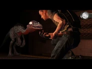 The Troodon cornering Billy
