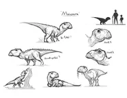 Concept art du Maisaura pour Jurassic World : La Colo du Crétacé