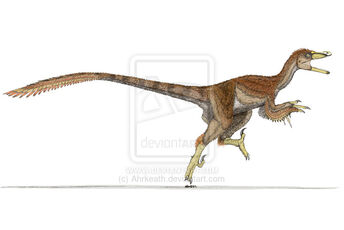 Velociraptor in color by Ahrkeath