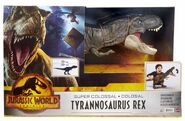 The new repainted Super Colossal T. rex action figure of Rexy