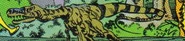 Eoraptor from Topps comics. (Image courtesy of Jurassic Park Legacy)]]