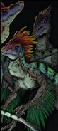 Velociraptor as seen in IDW.(cover) Image courtesy of Jurassic Park Legacy)