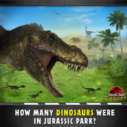 How many dinosaurs were in Jurassic Park