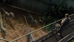 Not only is Echo's scar reminiscent of the raptor leader in Jurassic Park:  The Game, but they also appear to have similar upside down fork patterns. :  r/JurassicPark