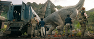 The group encounters a Brachiosaurus.
