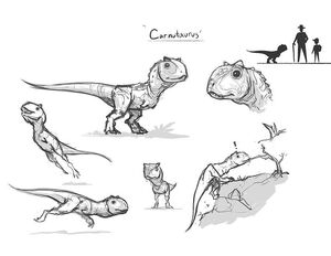 JW Camp Cretaceous Bumpy Carnotaurus Rough Sketch