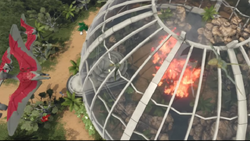 Lego jurassic world isla sorna aviary red discount brick