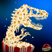 Jurassic Park logo movie popcorn