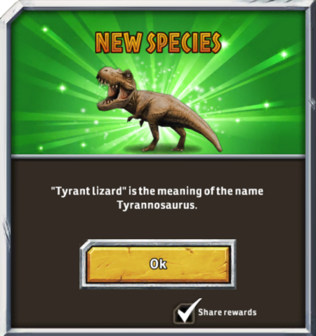 Tyrannosaurus rex from Jurassic park builder