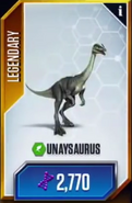 Unaysaurus Card